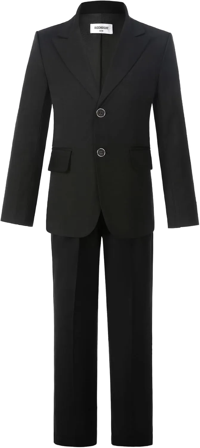 2-Piece Boys Formal Suits Slim Fit Suit Set for Dress Clothes Kids Wedding Christmas Suits