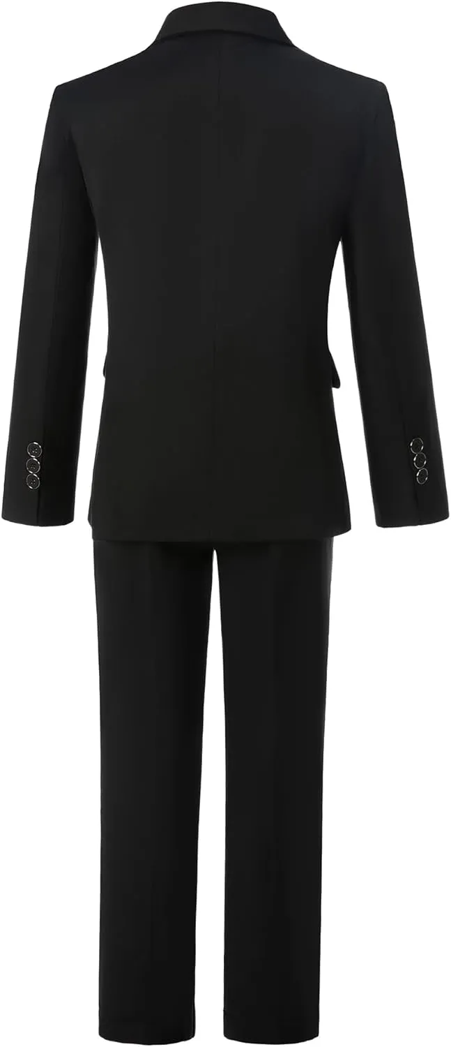 2-Piece Boys Formal Suits Slim Fit Suit Set for Dress Clothes Kids Wedding Christmas Suits