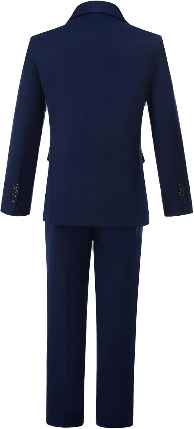 2-Piece Boys Formal Suits Slim Fit Suit Set for Dress Clothes Kids Wedding Christmas Suits