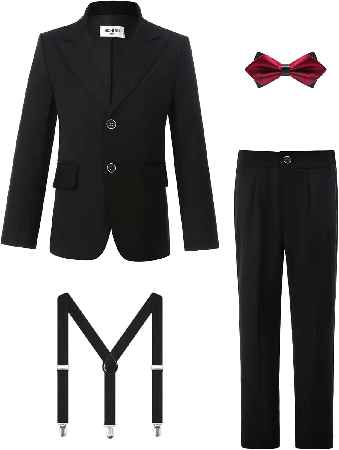 2-Piece Boys Formal Suits Slim Fit Suit Set for Dress Clothes Kids Wedding Christmas Suits