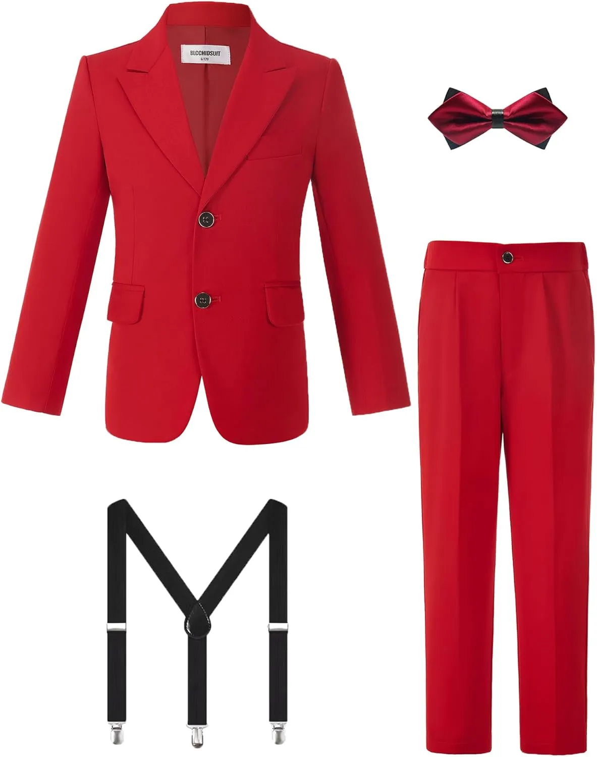 2-Piece Boys Formal Suits Slim Fit Suit Set for Dress Clothes Kids Wedding Christmas Suits