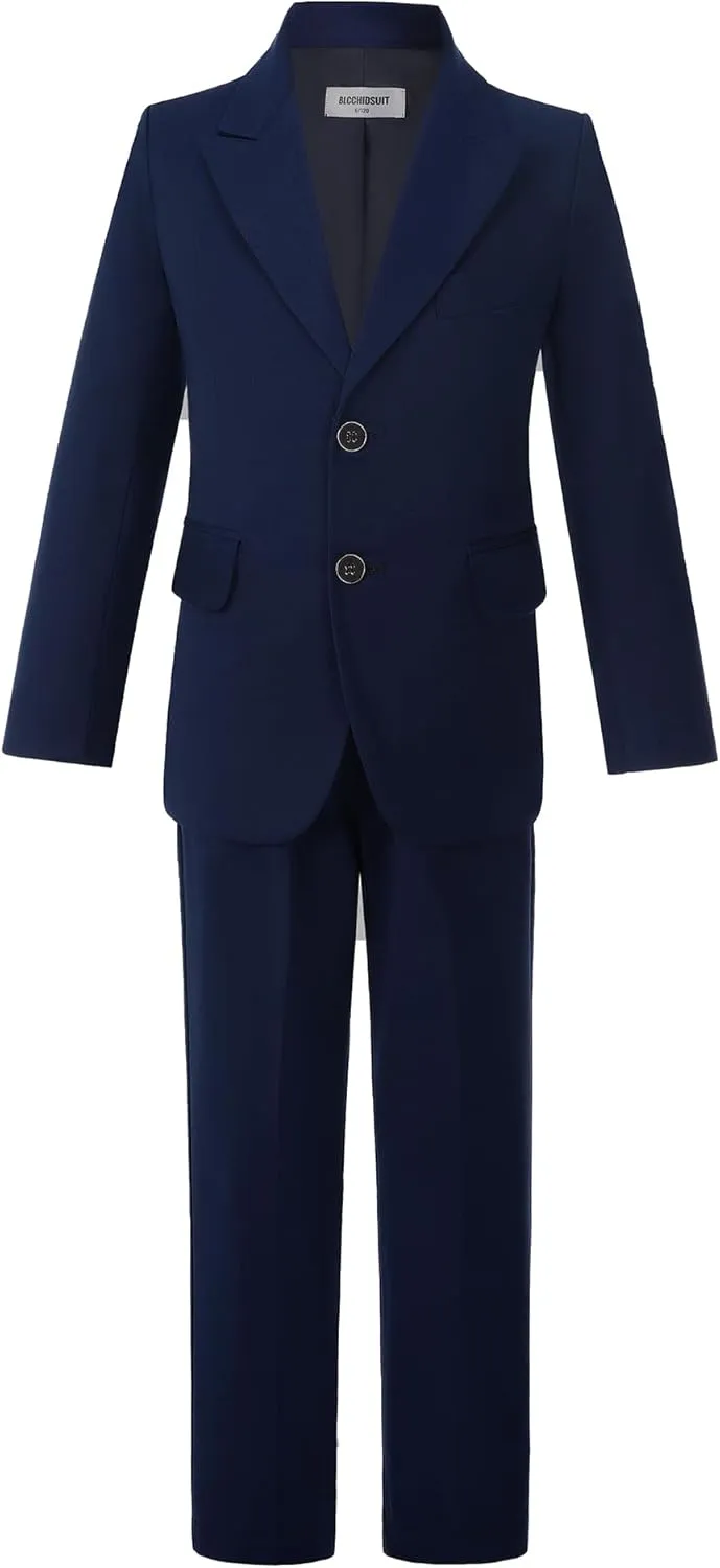 2-Piece Boys Formal Suits Slim Fit Suit Set for Dress Clothes Kids Wedding Christmas Suits