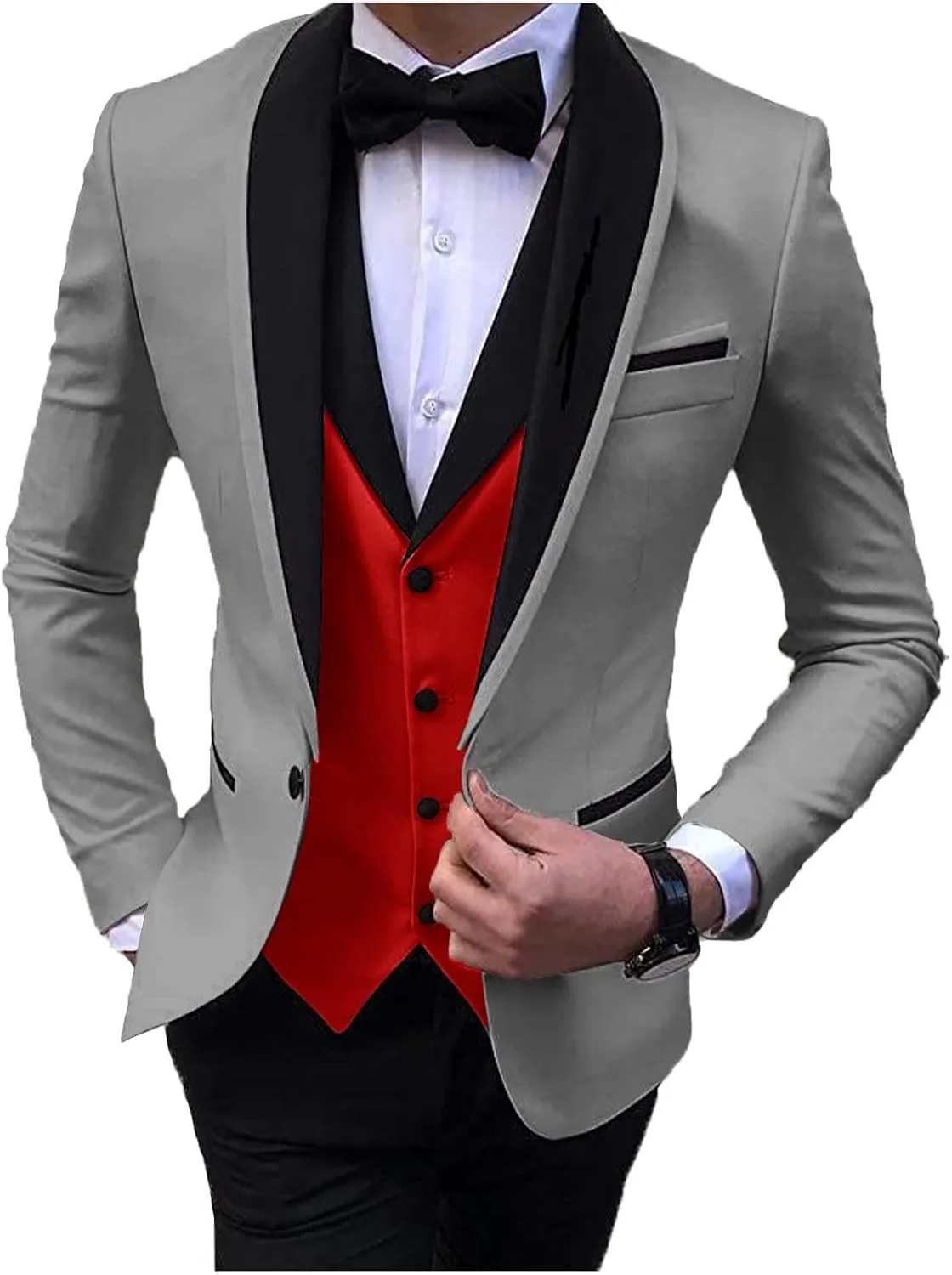 2024 Fashion Prom Suits for Men Slim Fit Wedding Suits for Men Party Tuxedos Set STXZ080
