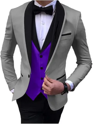 2024 Fashion Prom Suits for Men Slim Fit Wedding Suits for Men Party Tuxedos Set STXZ080