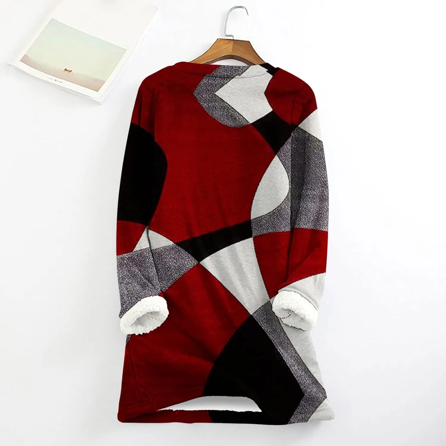 aihihe Sherpa Fleece Crewneck Sweatshirts Women 2024 Winter Warm Pullover Fleece Linend Thermal Long Sleeve Tops Loungewear