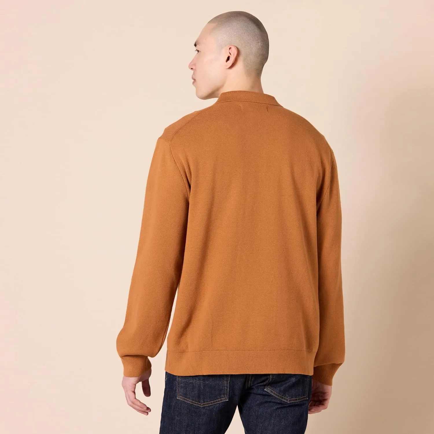 Amazon Essentials Men's Relaxed-Fit Knit Polo Sweater