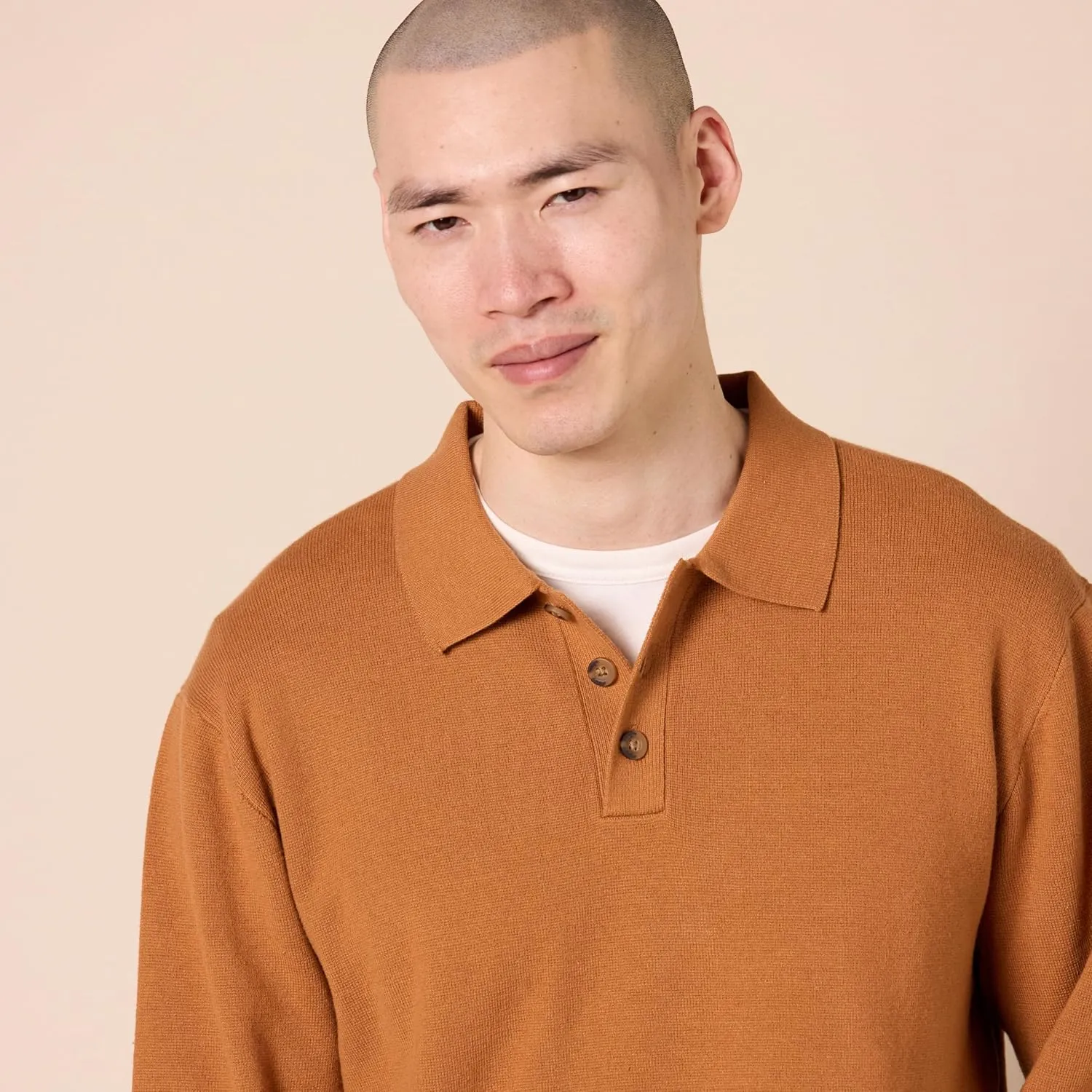 Amazon Essentials Men's Relaxed-Fit Knit Polo Sweater