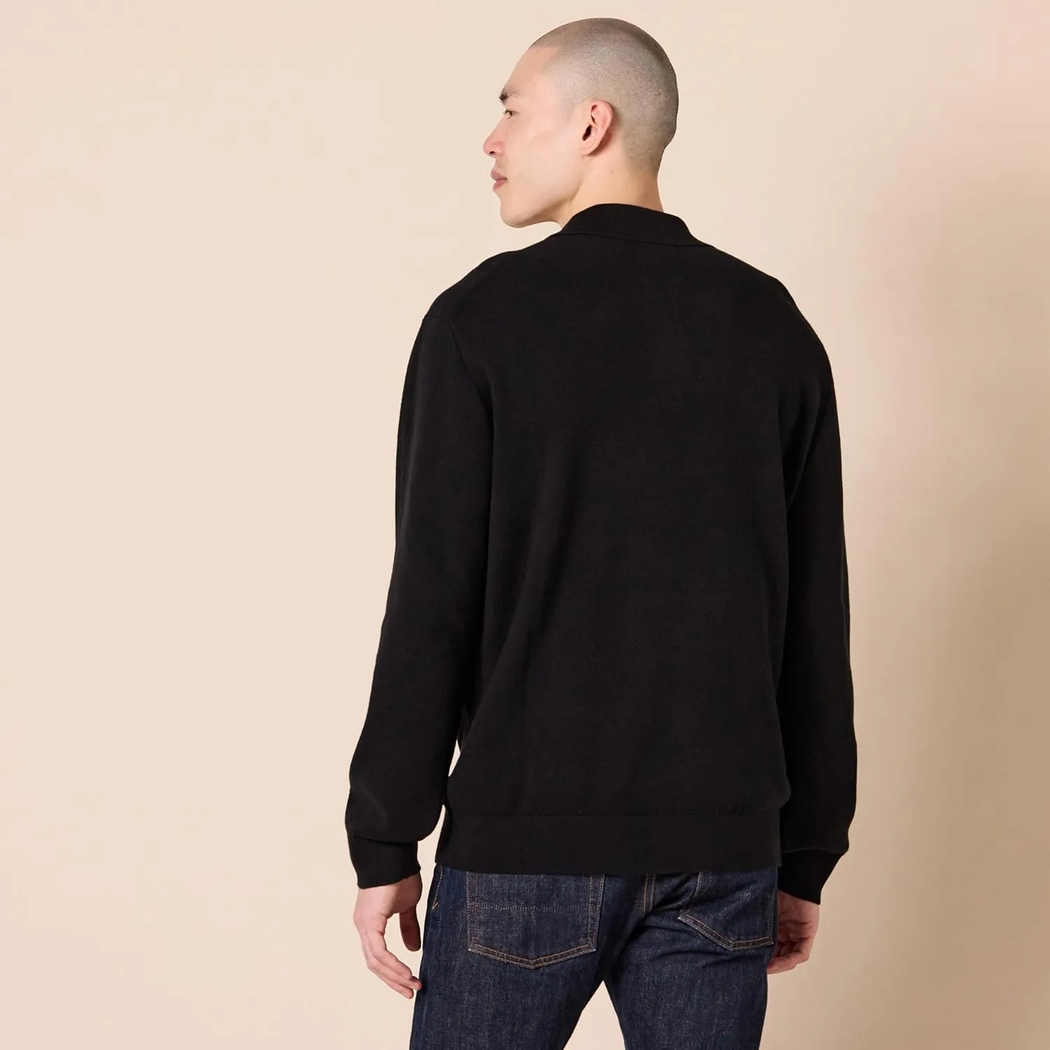 Amazon Essentials Men's Relaxed-Fit Knit Polo Sweater
