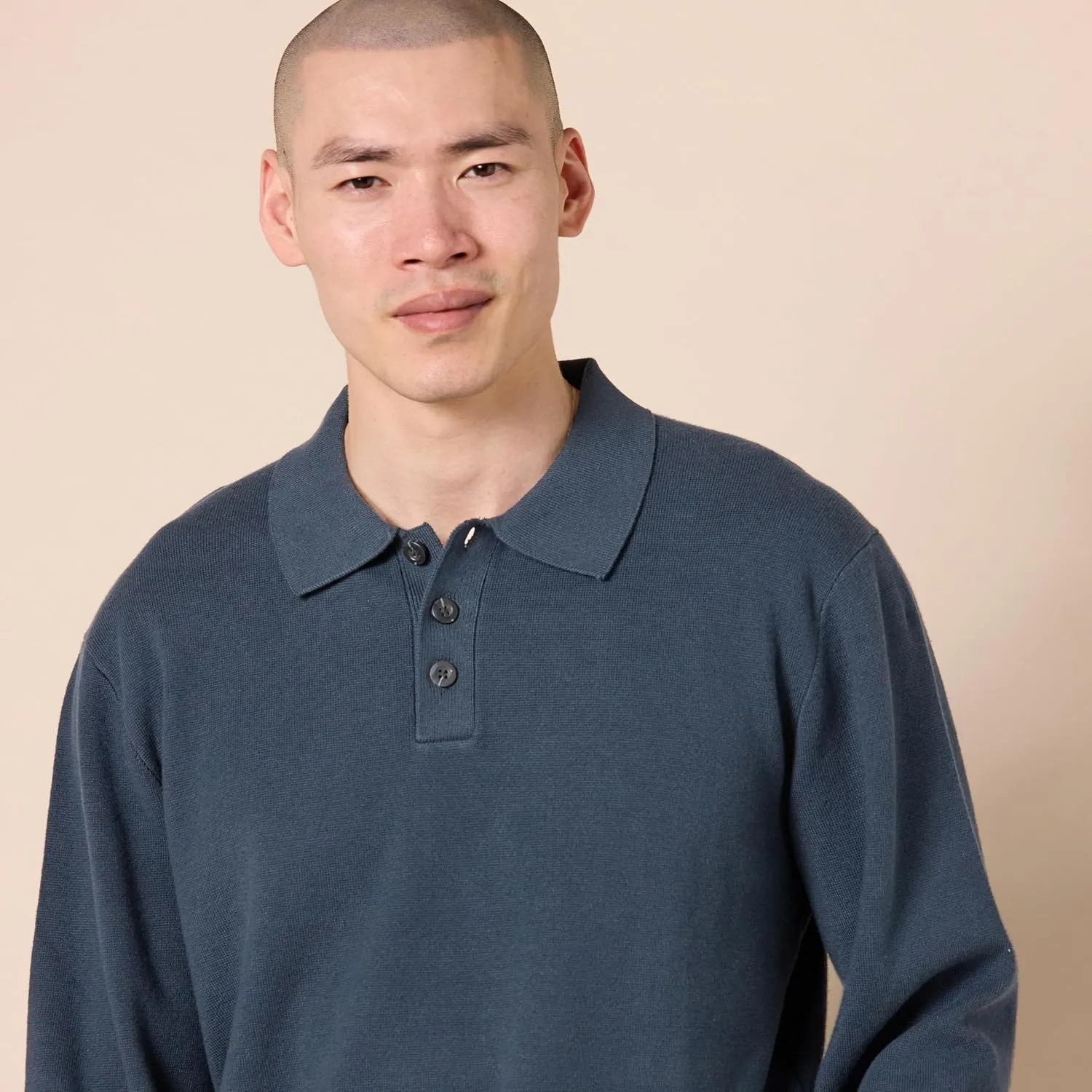 Amazon Essentials Men's Relaxed-Fit Knit Polo Sweater