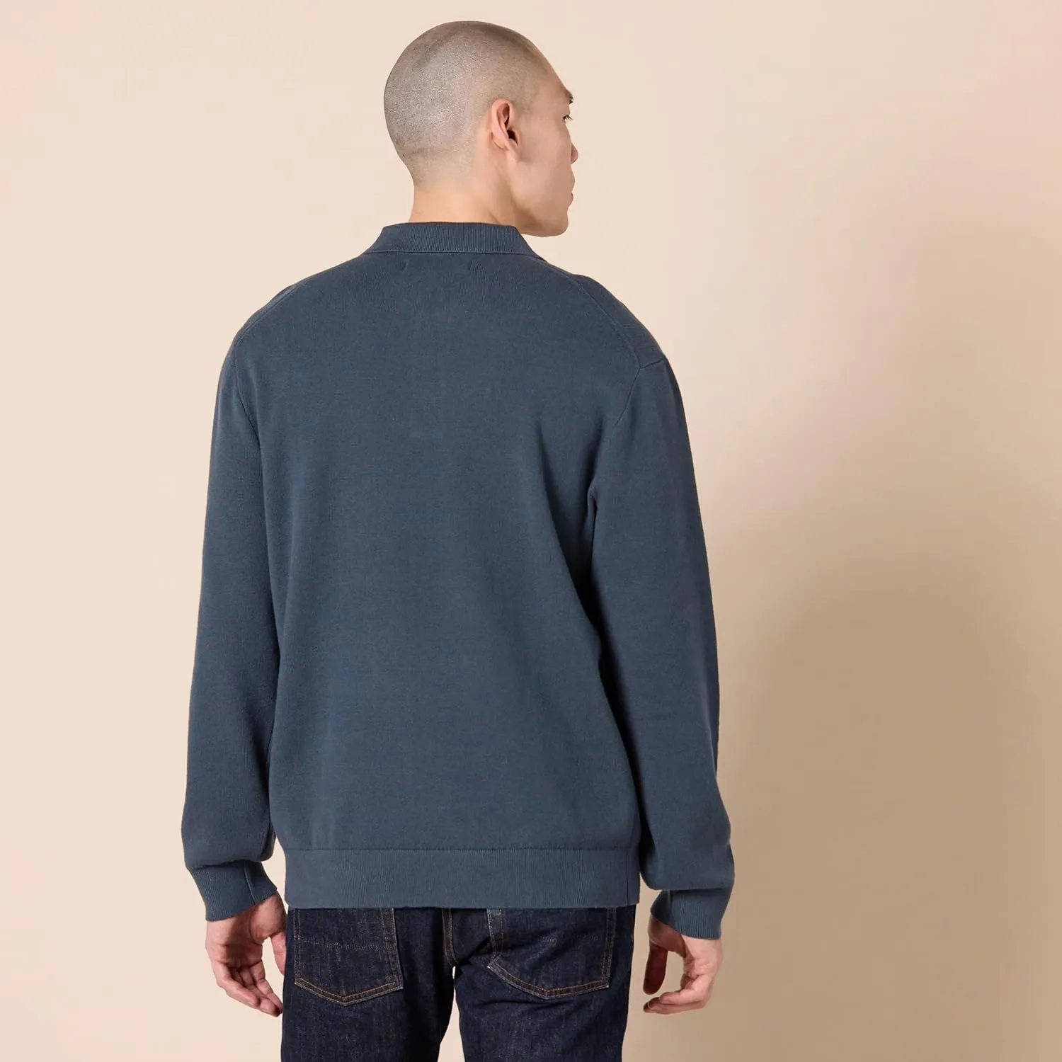 Amazon Essentials Men's Relaxed-Fit Knit Polo Sweater