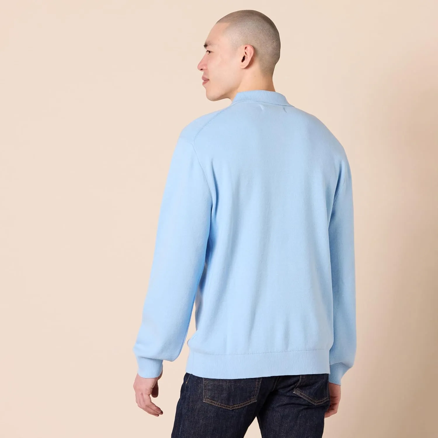Amazon Essentials Men's Relaxed-Fit Knit Polo Sweater