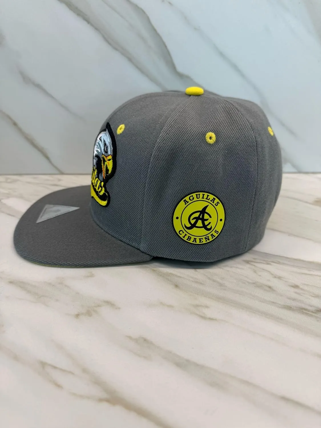 Baseball Cap-6-Panels, Flat Brim Snapback Embroidered Structured Crown & Adjustable