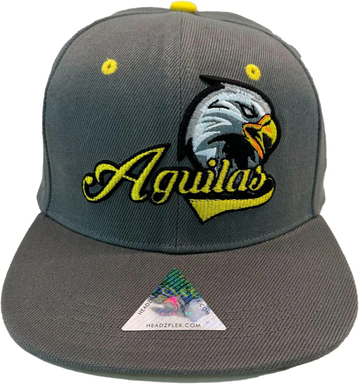 Baseball Cap-6-Panels, Flat Brim Snapback Embroidered Structured Crown & Adjustable