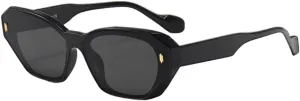 Cat Eye Sunglasses Women Vintage Shades Uv400 Protection Polygonal Frame Retro Street Eyewear