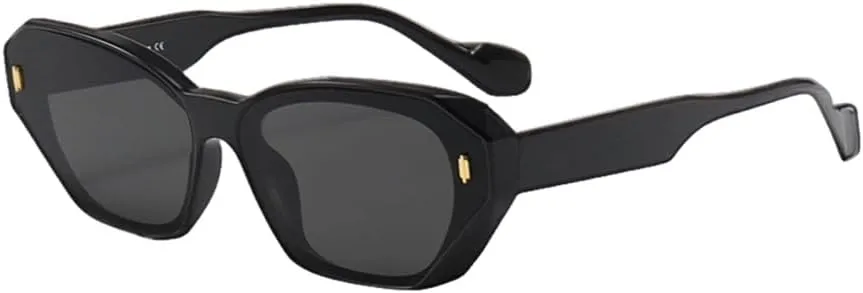 Cat Eye Sunglasses Women Vintage Shades Uv400 Protection Polygonal Frame Retro Street Eyewear
