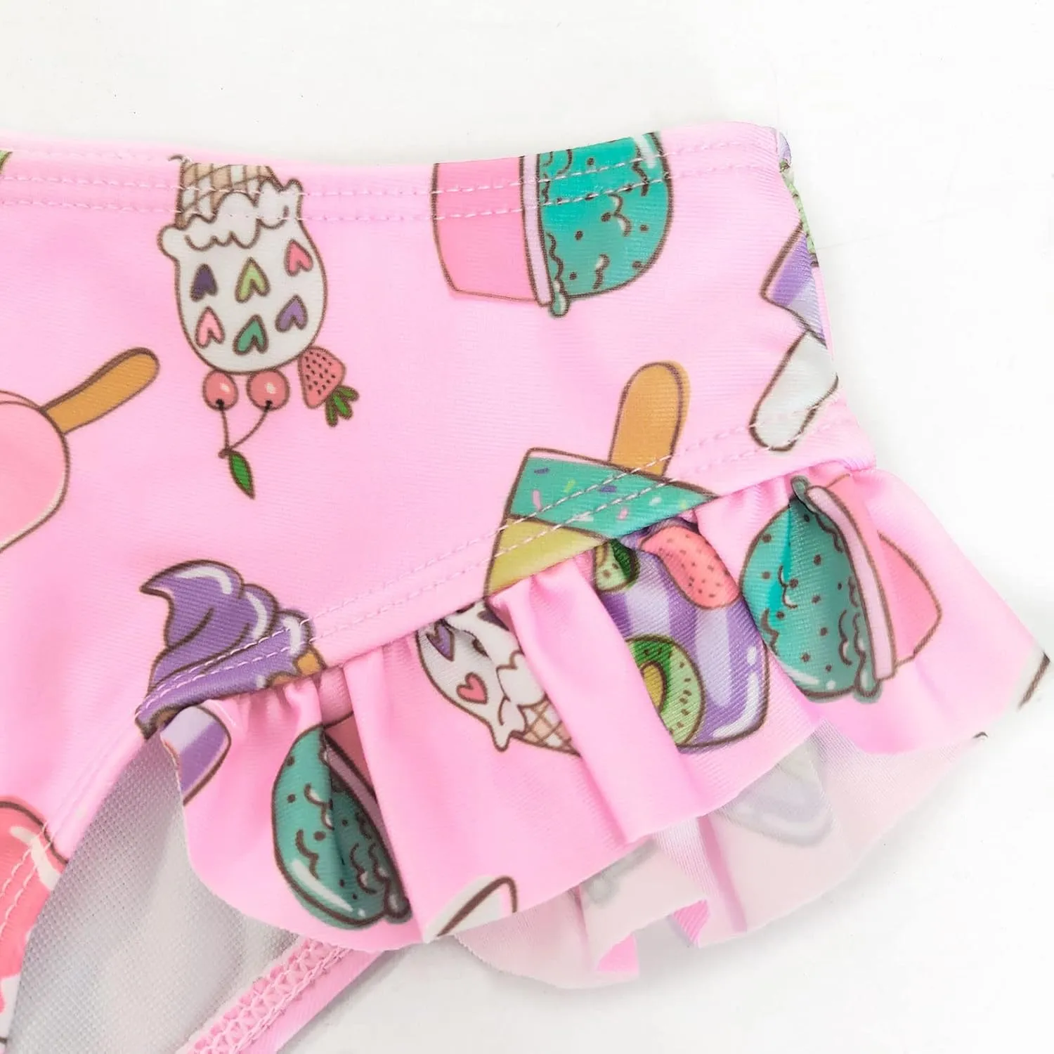 CHILDRENSTAR Girls One Shoulder Swimsuits Kids Two Piece Bathing Suits Beach Pool Swimwear
