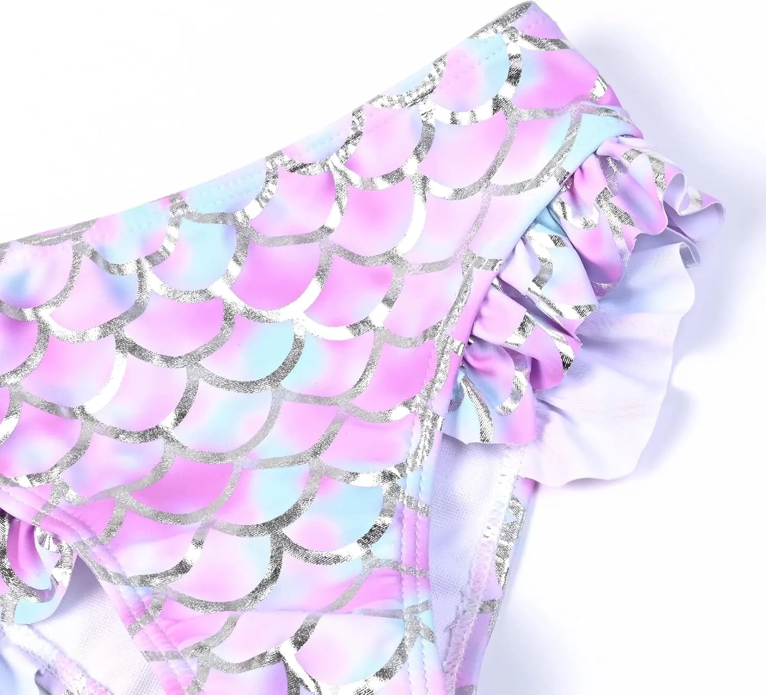 CHILDRENSTAR Girls One Shoulder Swimsuits Kids Two Piece Bathing Suits Beach Pool Swimwear