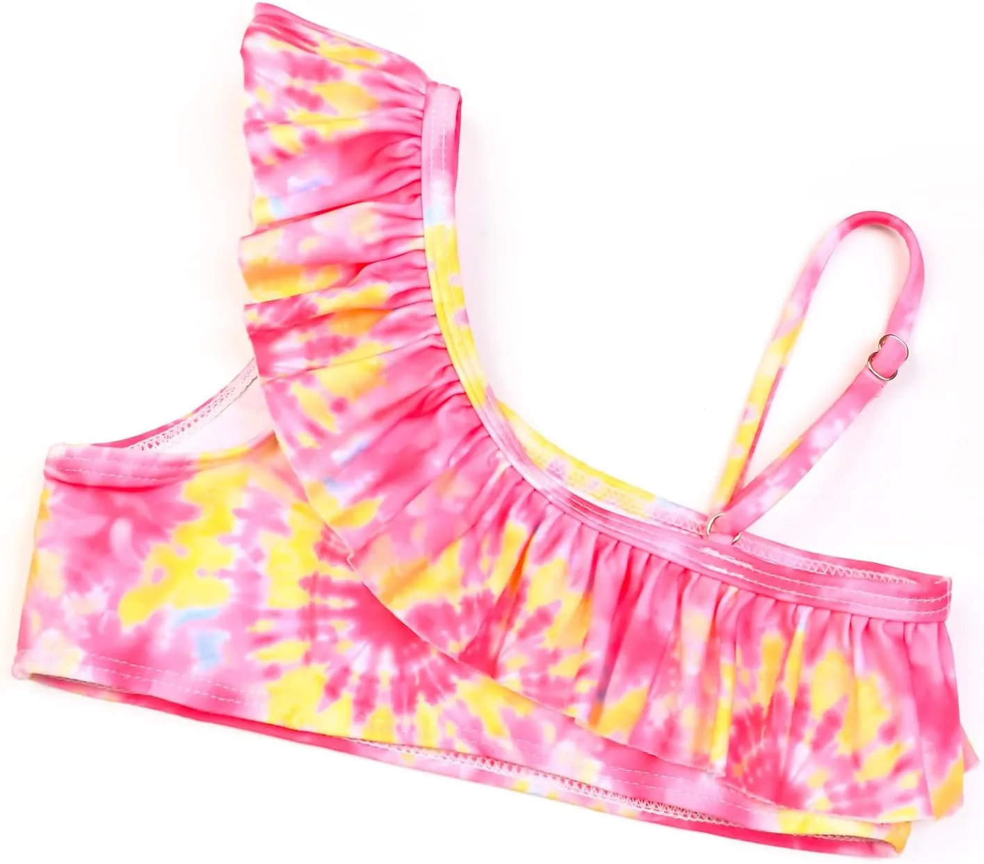 CHILDRENSTAR Girls One Shoulder Swimsuits Kids Two Piece Bathing Suits Beach Pool Swimwear