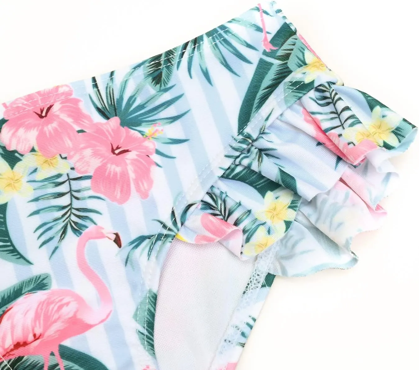 CHILDRENSTAR Girls One Shoulder Swimsuits Kids Two Piece Bathing Suits Beach Pool Swimwear