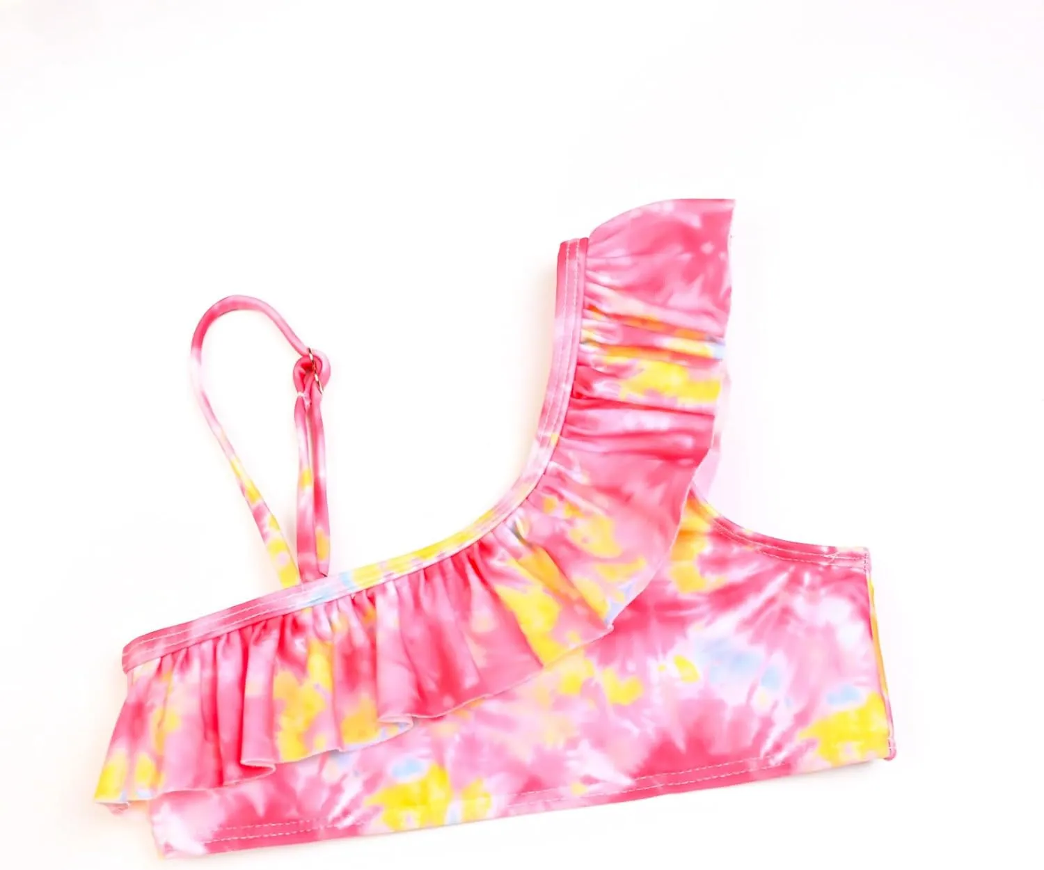 CHILDRENSTAR Girls One Shoulder Swimsuits Kids Two Piece Bathing Suits Beach Pool Swimwear