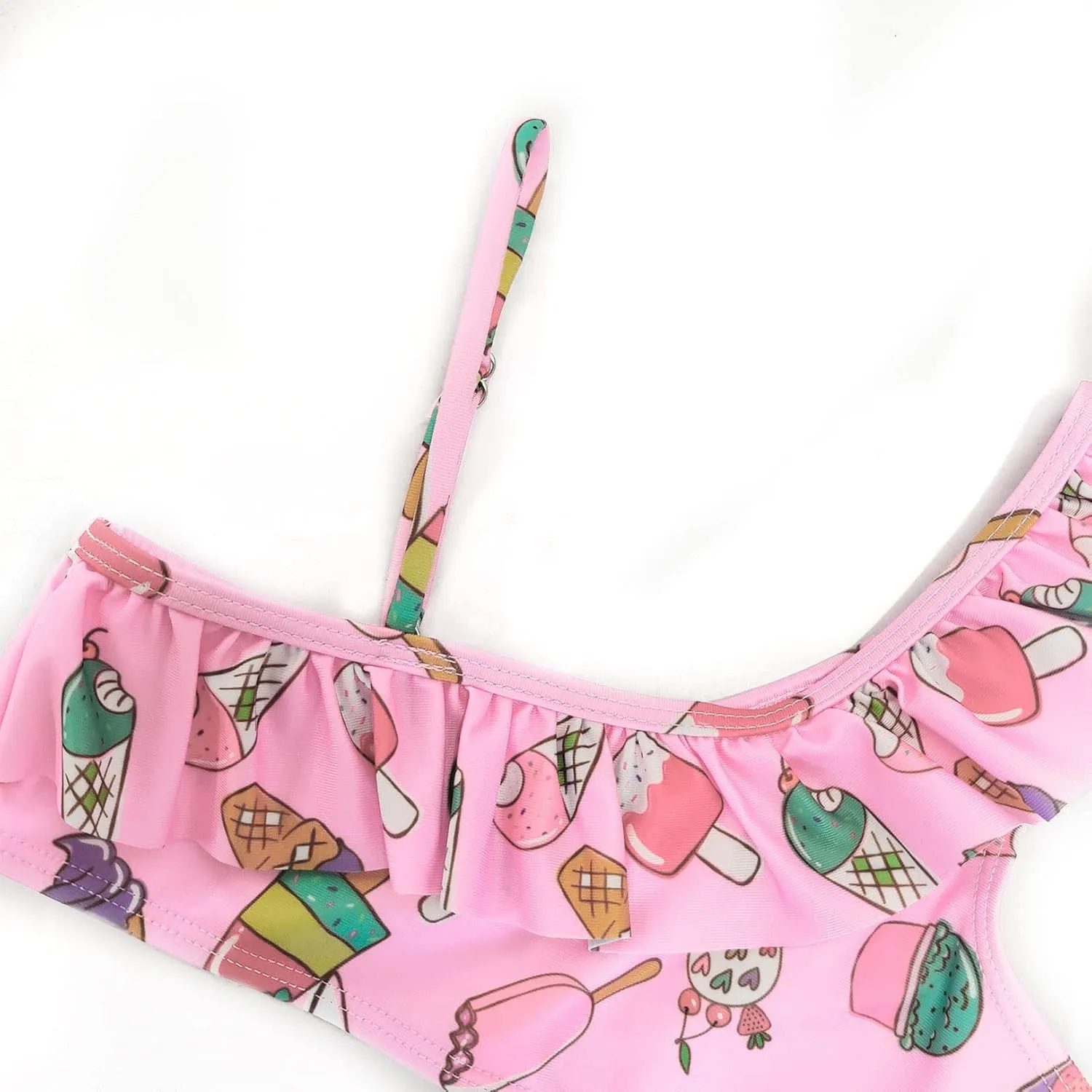 CHILDRENSTAR Girls One Shoulder Swimsuits Kids Two Piece Bathing Suits Beach Pool Swimwear