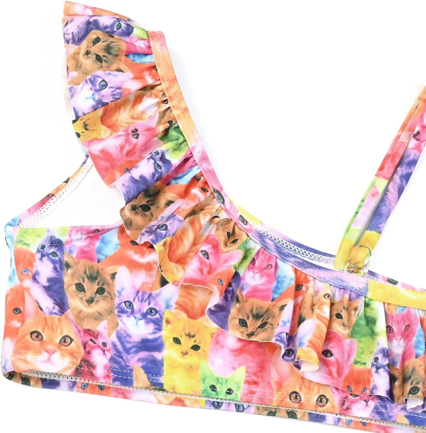 CHILDRENSTAR Girls One Shoulder Swimsuits Kids Two Piece Bathing Suits Beach Pool Swimwear
