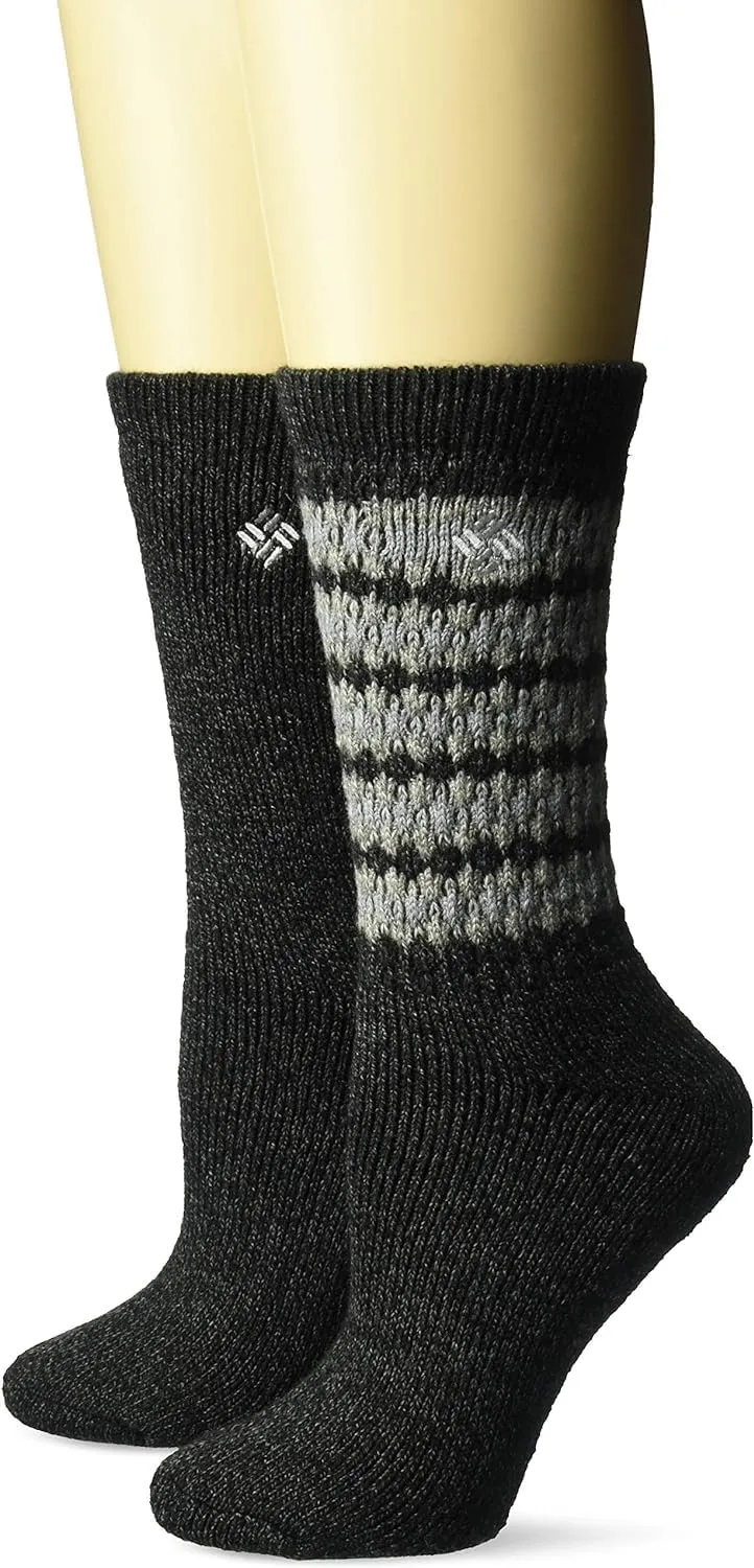 Columbia Women's 2 Pack Textured Wool Crew Socks