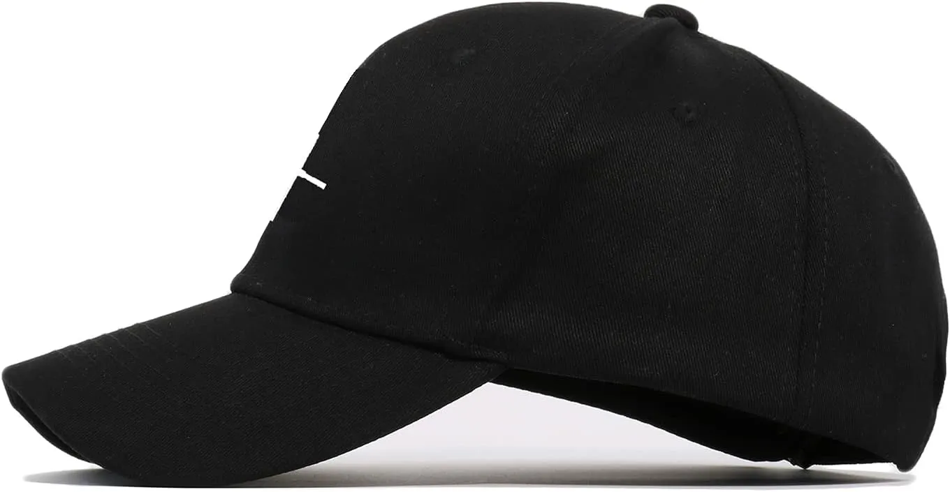 Cross Embroidery Baseball Cap,Adjustable Structured Dad Hat for Men Women Sun Hat