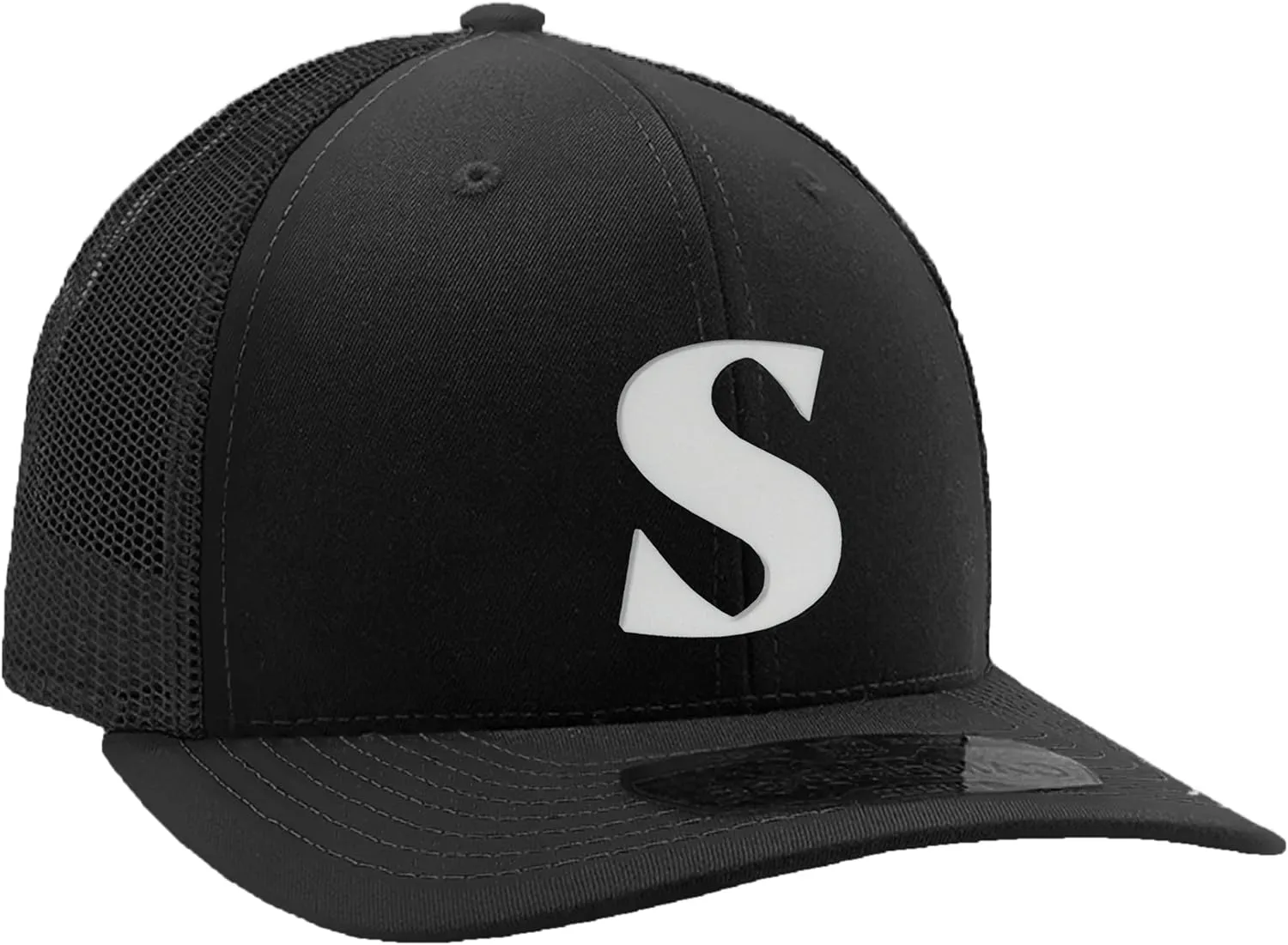 Daxton Baseball Trucker Hat 3D Capital Alphabet Letters Structured Mid Profile Cap