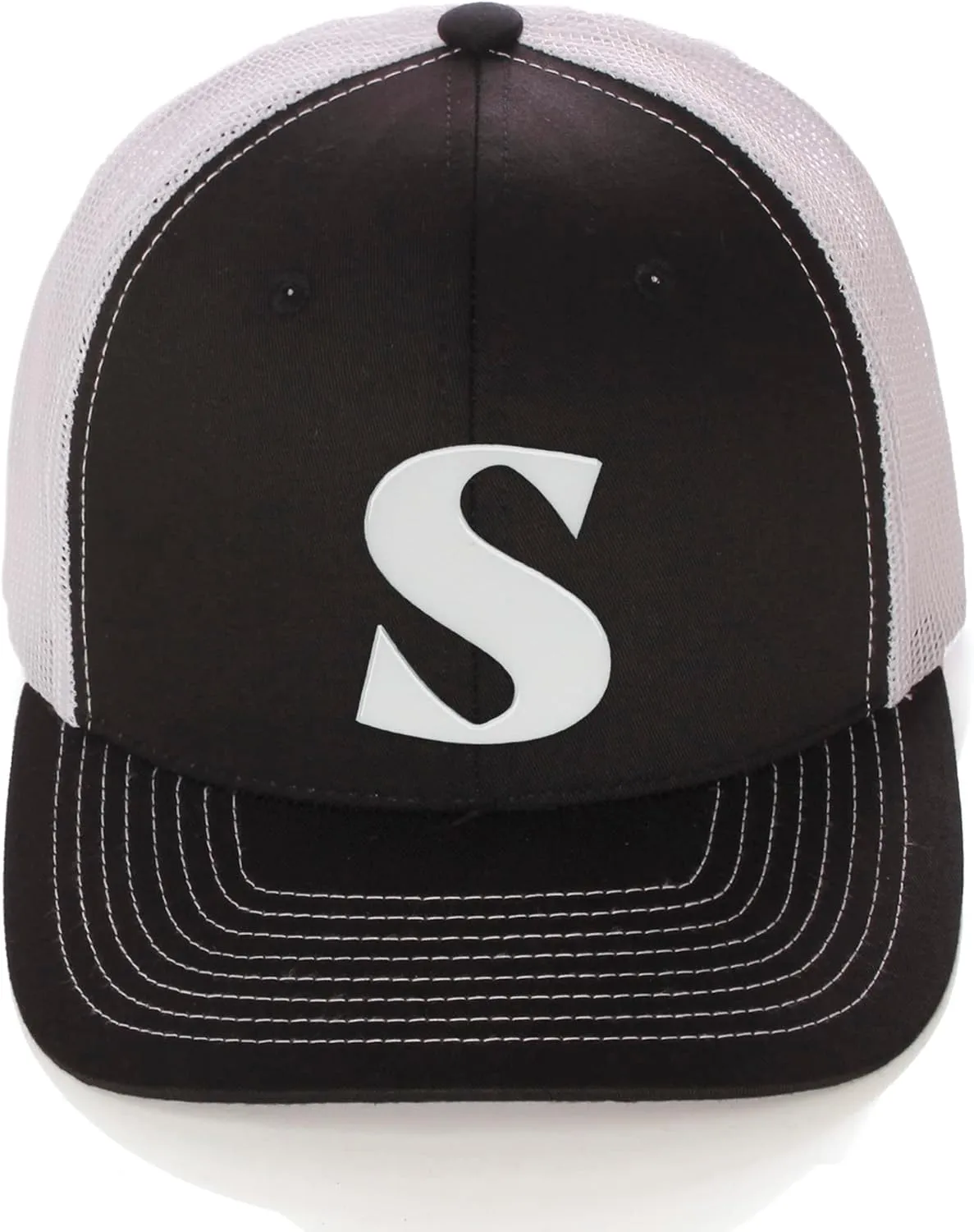 Daxton Baseball Trucker Hat 3D Capital Alphabet Letters Structured Mid Profile Cap