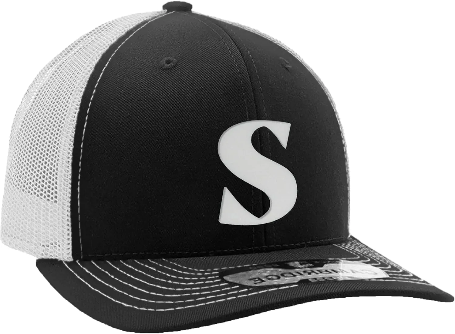 Daxton Baseball Trucker Hat 3D Capital Alphabet Letters Structured Mid Profile Cap
