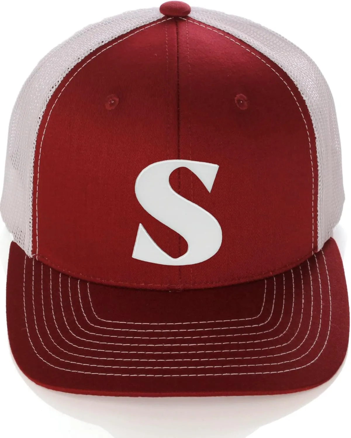 Daxton Baseball Trucker Hat 3D Capital Alphabet Letters Structured Mid Profile Cap