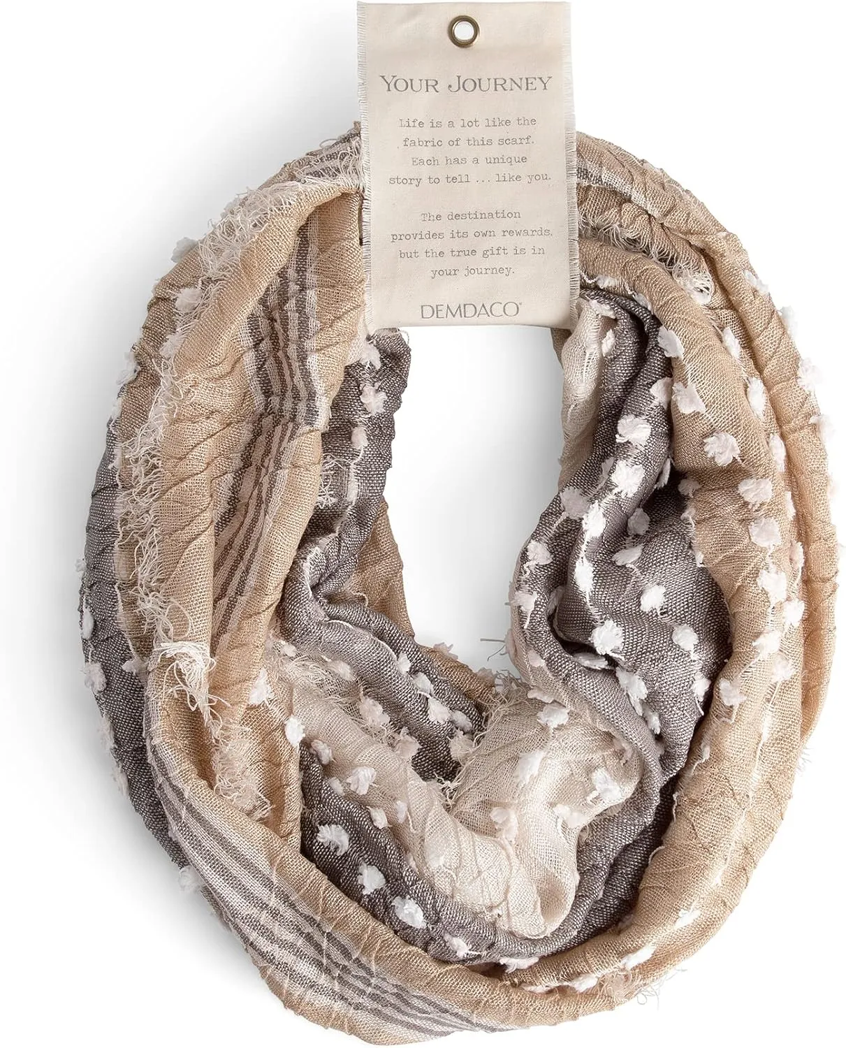 DEMDACO Your Journey 72 inch Textured Infinity Loop Scarf