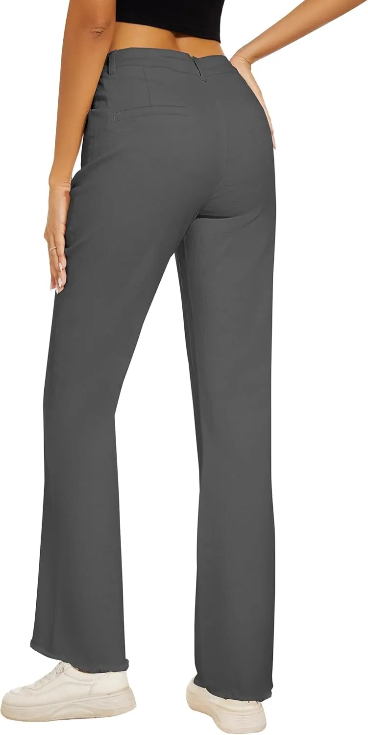 Denim Women Cropped Trousers Jeans Pants Leg Jeans High Rise Pants Stretchy with Pockets