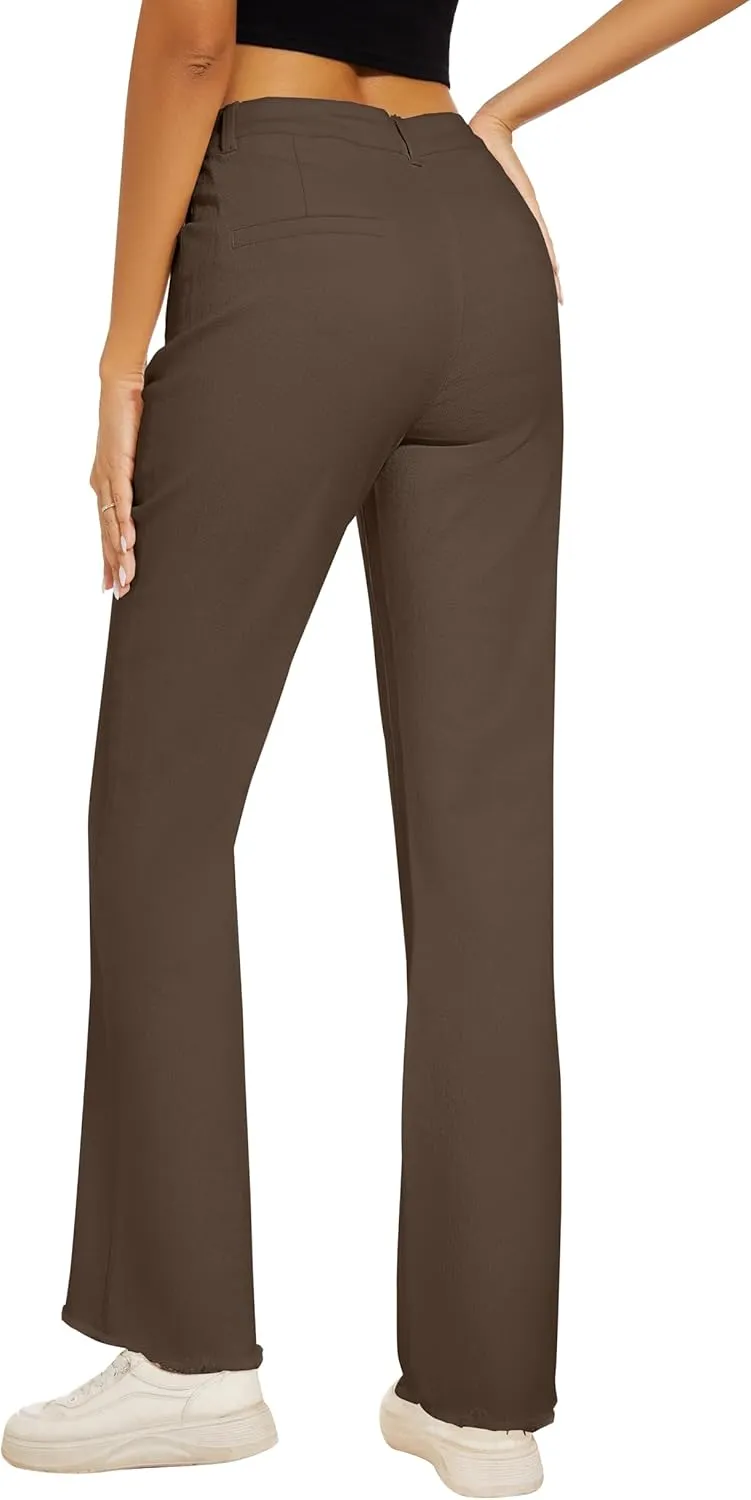 Denim Women Cropped Trousers Jeans Pants Leg Jeans High Rise Pants Stretchy with Pockets