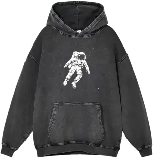 DUODUO Men's Acid Washe Graphic Hoodies Oversized Streetwear Vintage Pullover Top