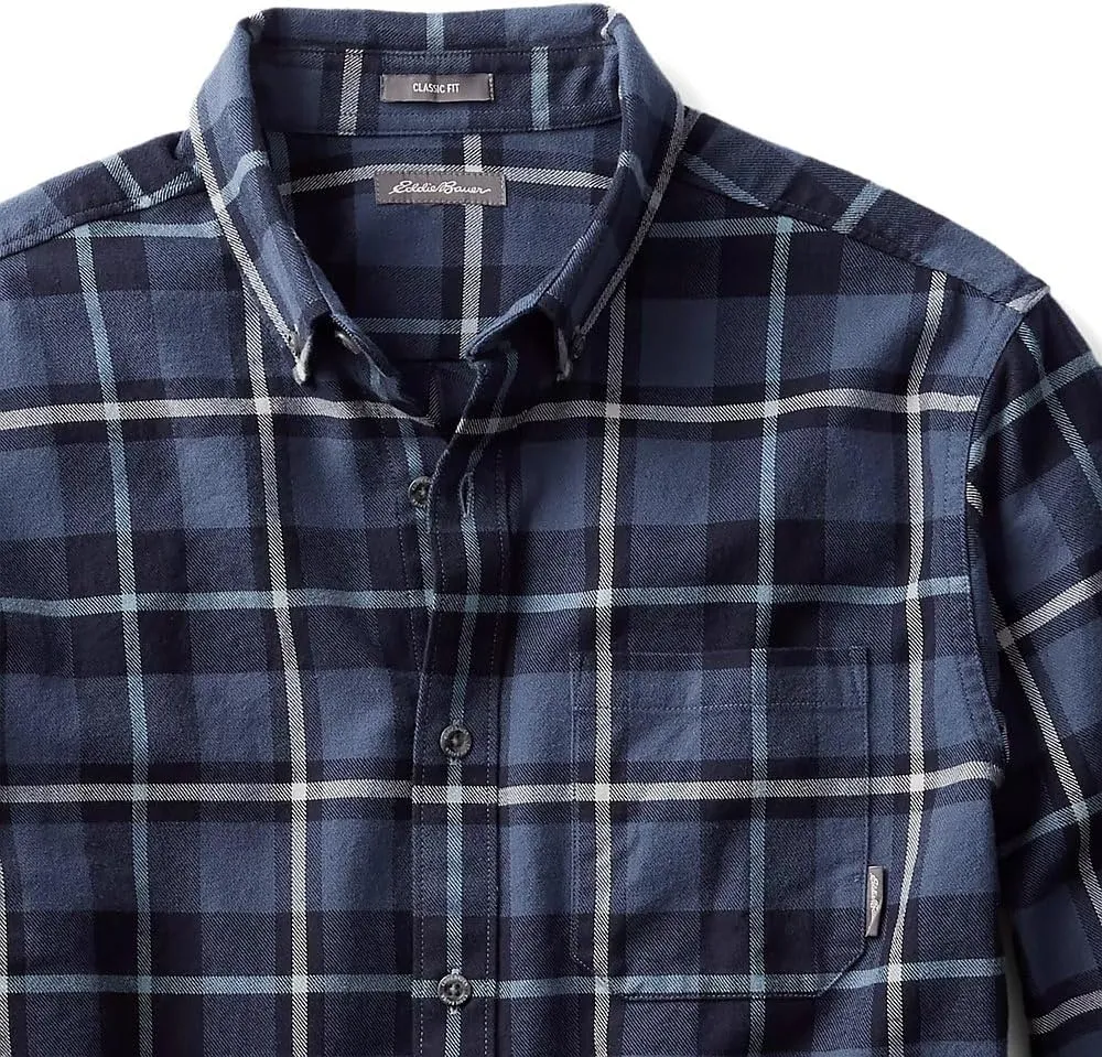 Eddie Bauer Men's Classic Fit Favorite Long-Sleeve Flannel Shirt