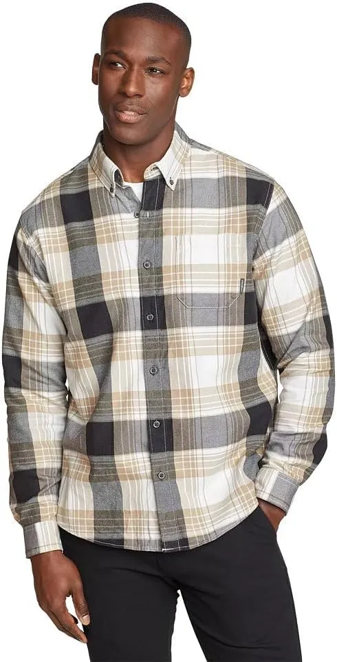 Eddie Bauer Men's Classic Fit Favorite Long-Sleeve Flannel Shirt