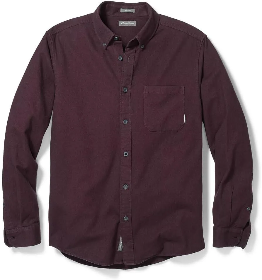 Eddie Bauer Men's Eddie's Favorite Flannel Classic Fit Shirt - Solid
