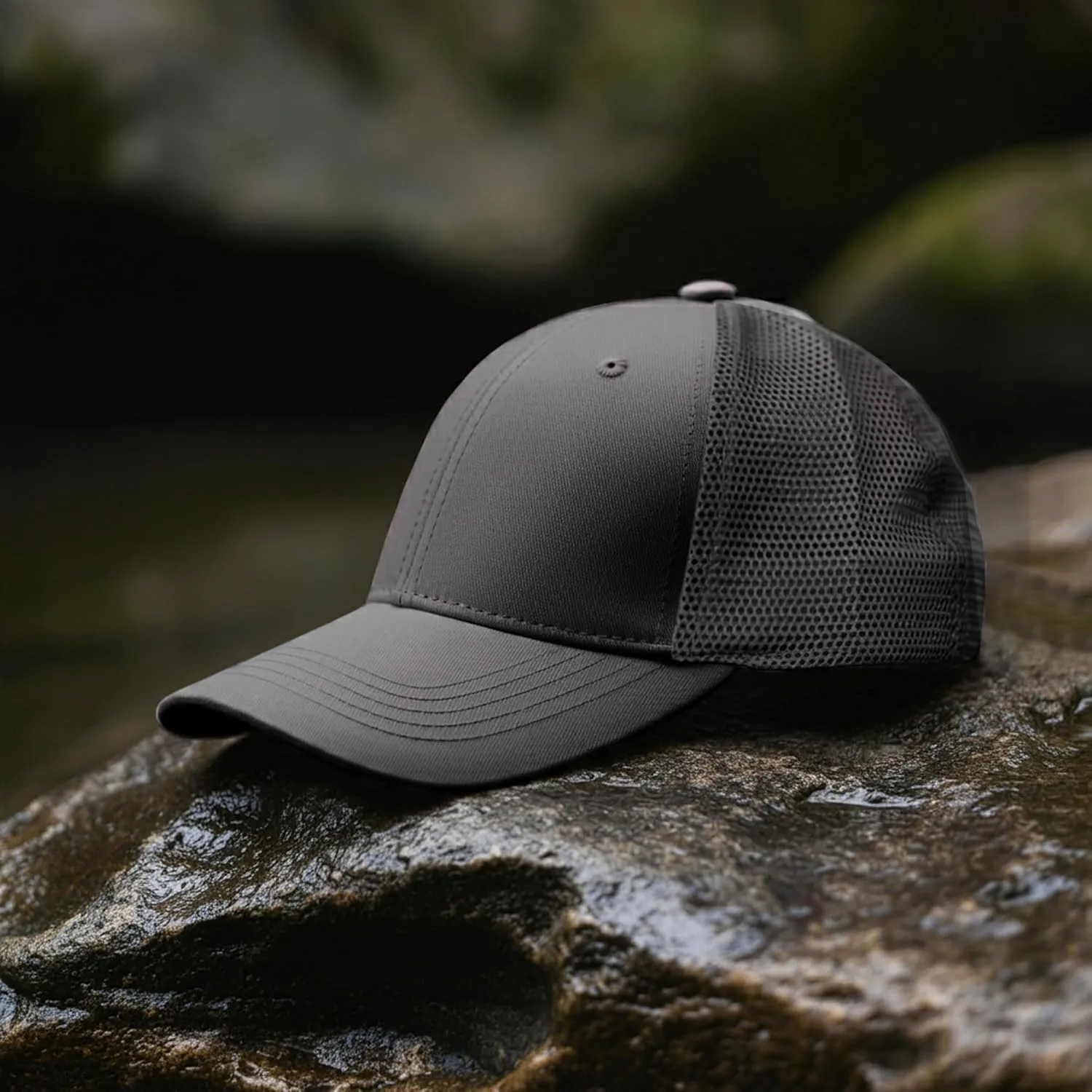 Falari Trucker Hat Baseball Cap Structured Plain Design 6 Panel, Adjustable Size