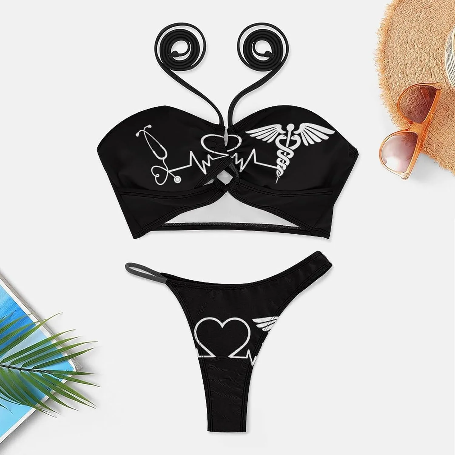 Fashion Sexy Adjustable Halter Bikini Set Two Piece Bathing Suits