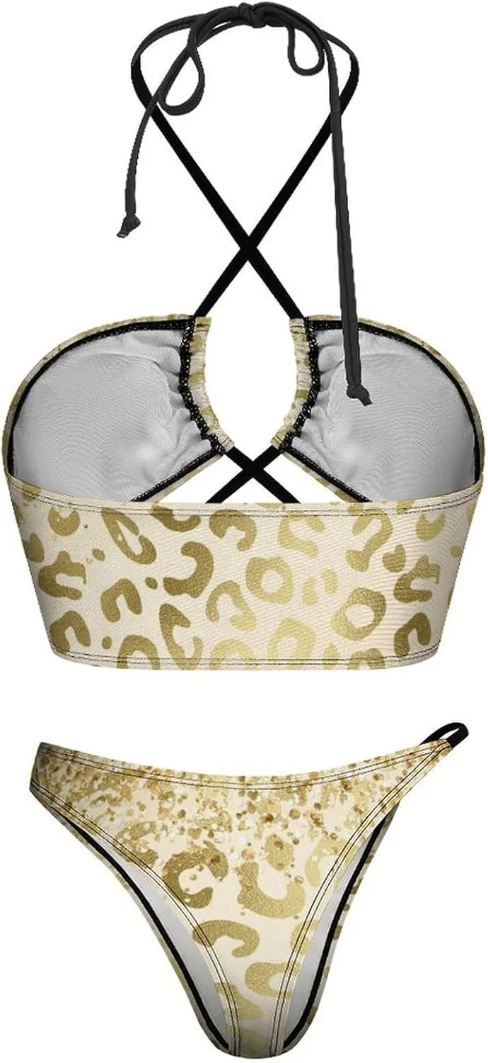 Fashion Sexy Adjustable Halter Bikini Set Two Piece Bathing Suits