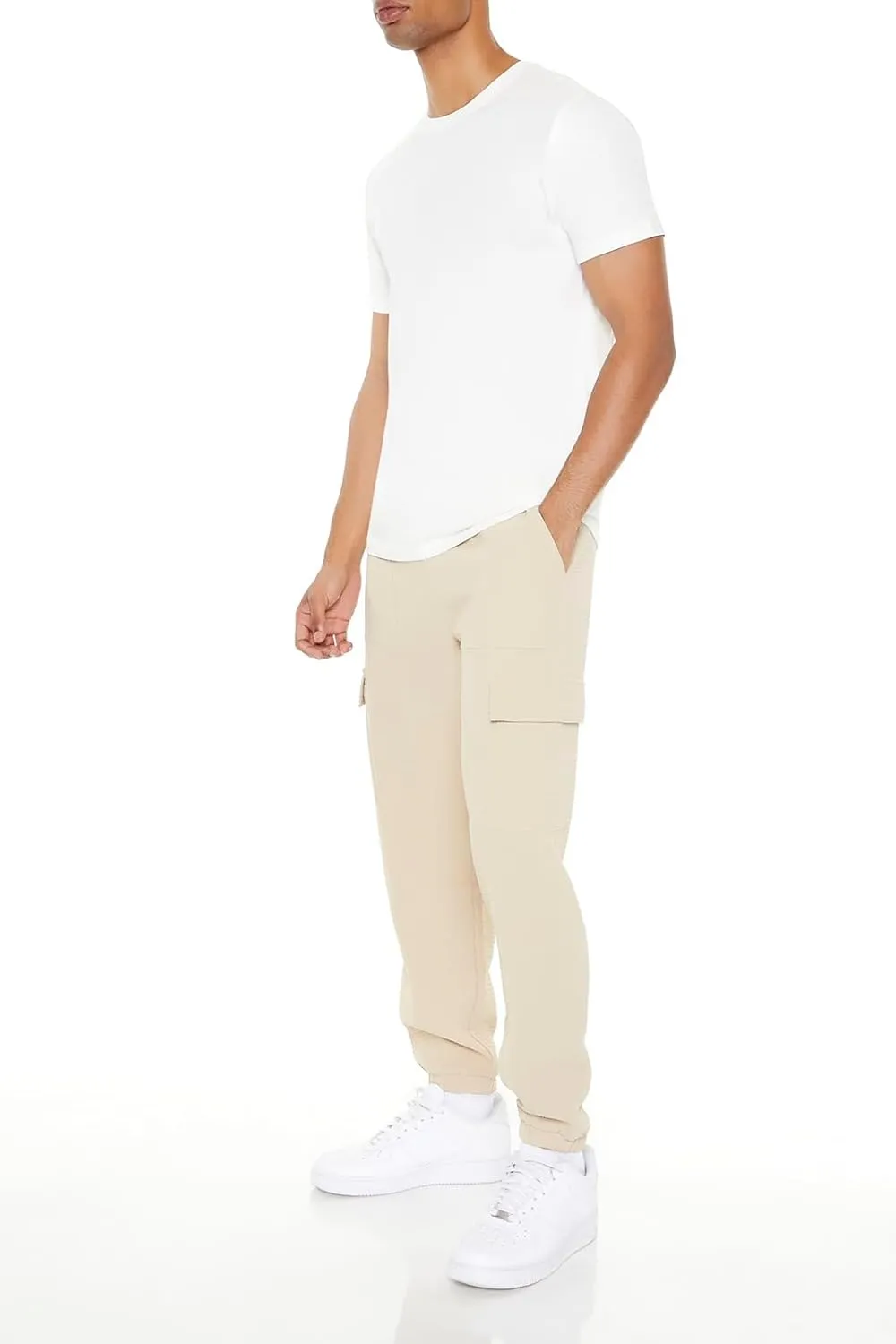 Forever 21 Men's Textured Cargo Joggers