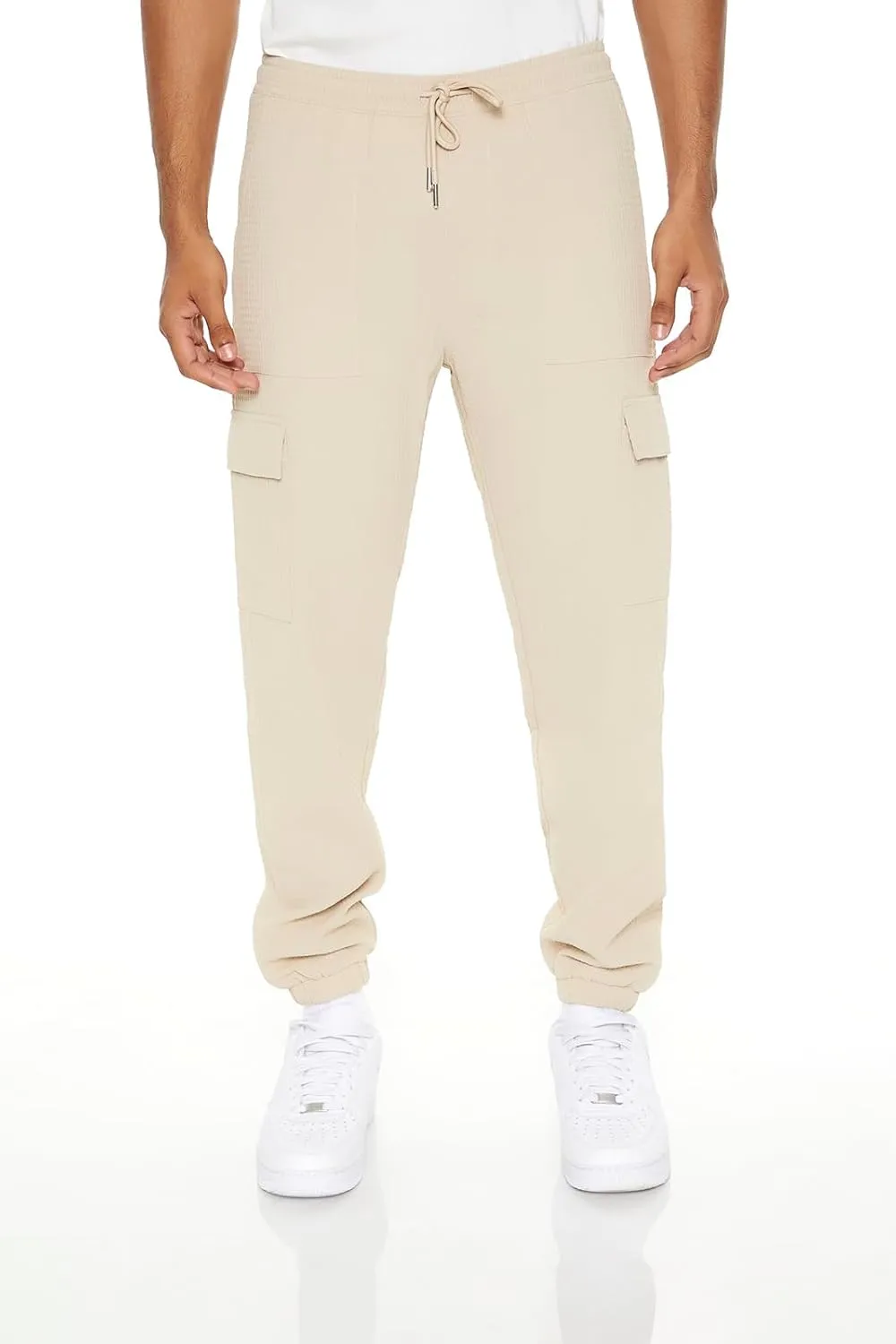 Forever 21 Men's Textured Cargo Joggers