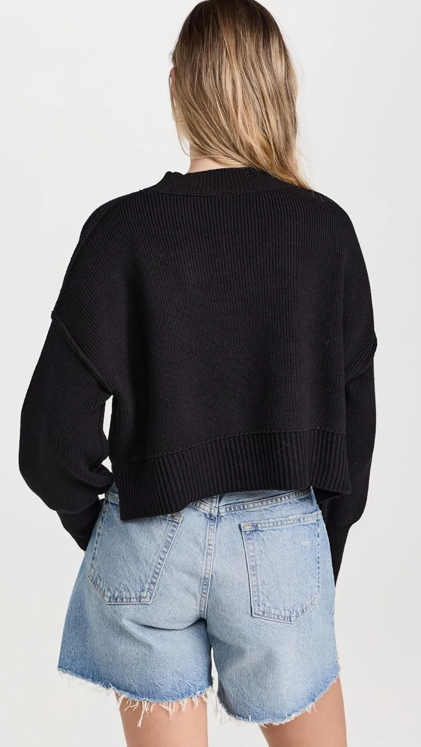 Free People Women's Easy Street Crop Pullover Sweater