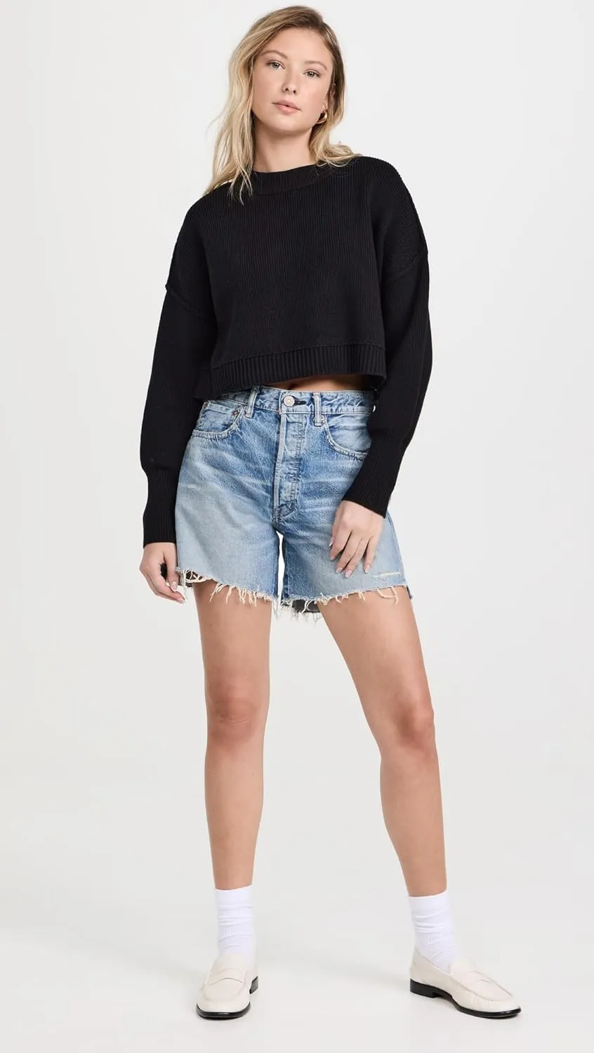 Free People Women's Easy Street Crop Pullover Sweater