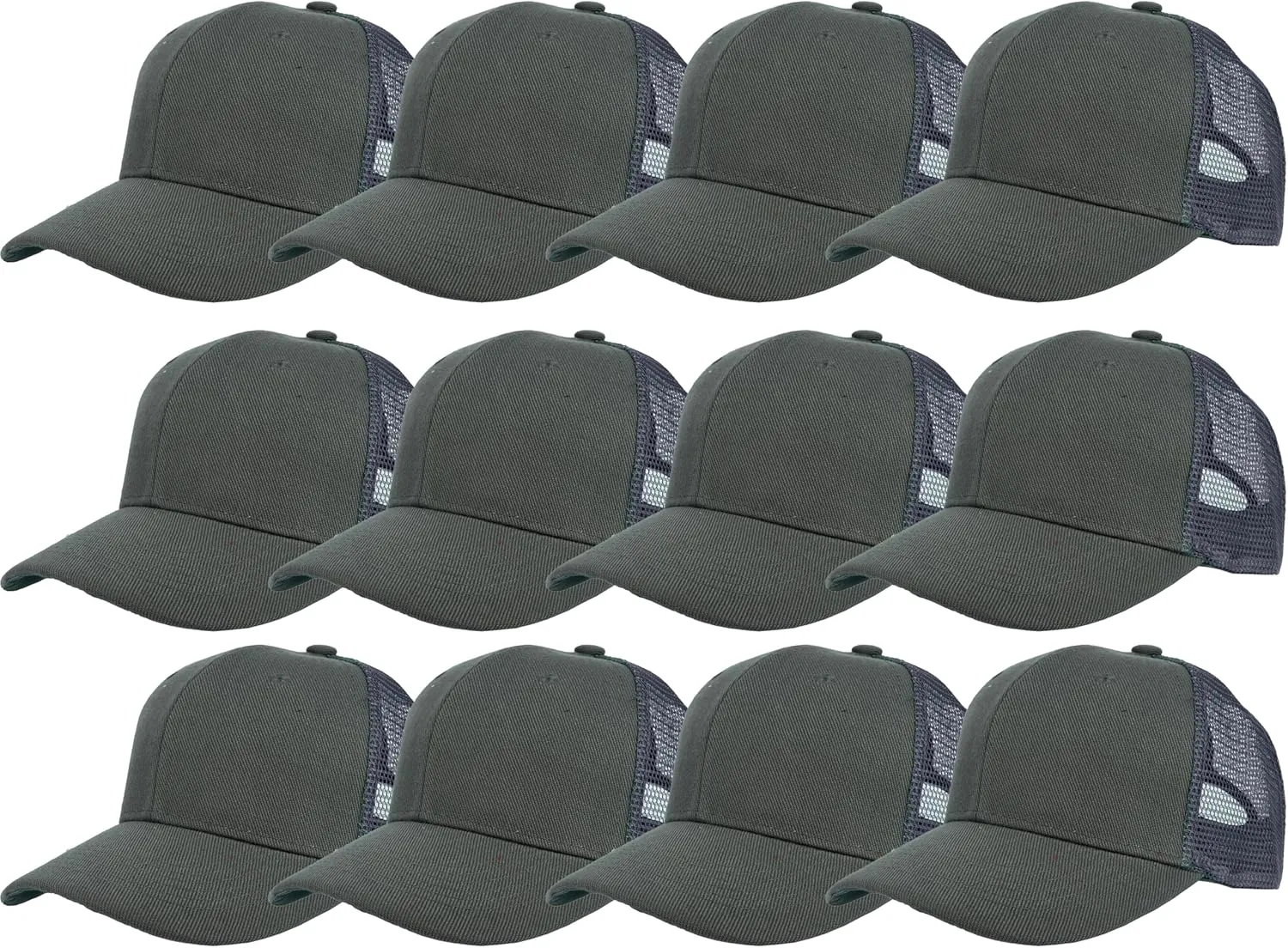 Gelante Mesh Trucker Hat Baseball Cap Structured Front Panel Wholesale LOT 12 Pack