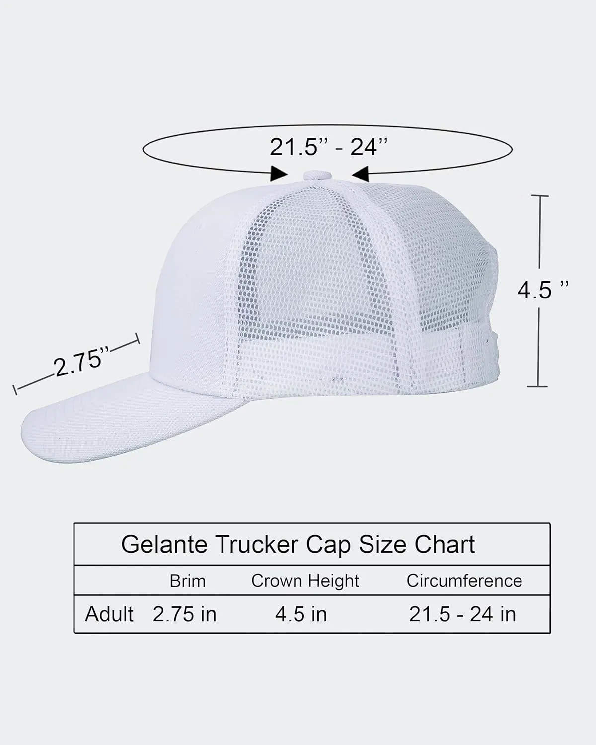 Gelante Mesh Trucker Hat Baseball Cap Structured Front Panel Wholesale LOT 12 Pack