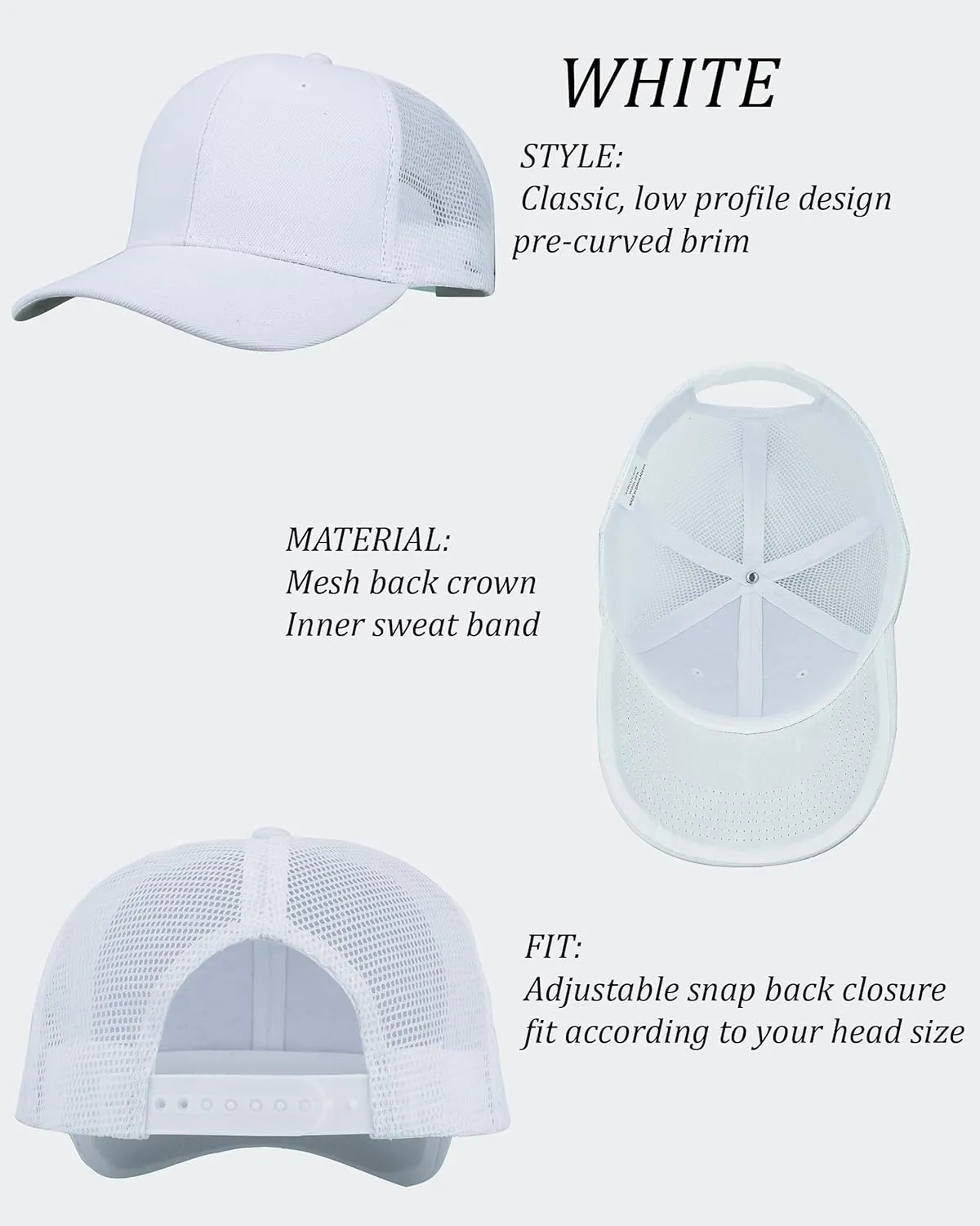 Gelante Mesh Trucker Hat Baseball Cap Structured Front Panel Wholesale LOT 12 Pack