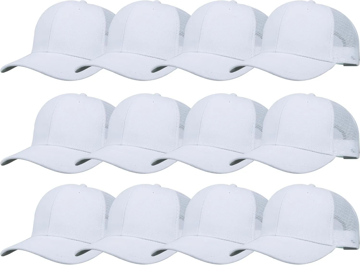 Gelante Mesh Trucker Hat Baseball Cap Structured Front Panel Wholesale LOT 12 Pack